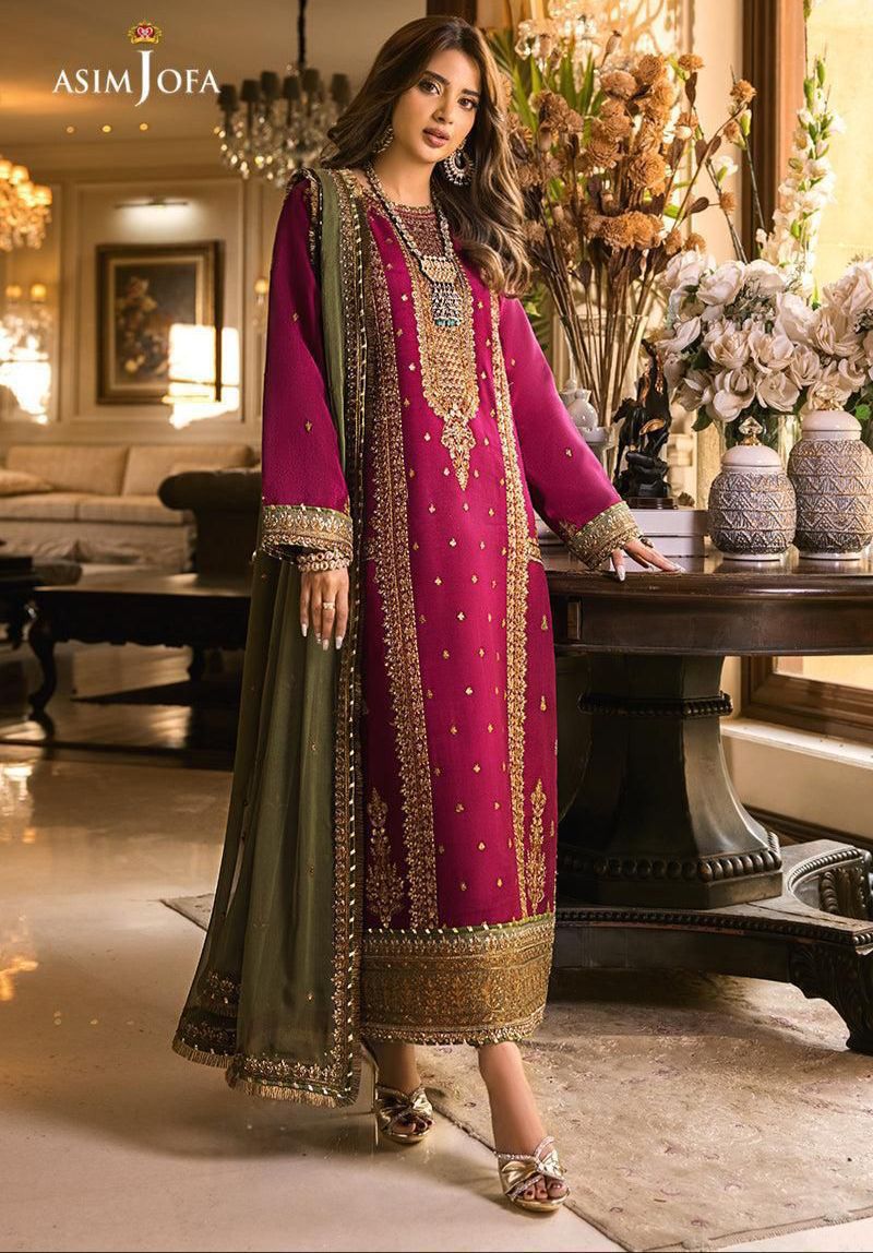 ASIM JOFA chiffon embroidered