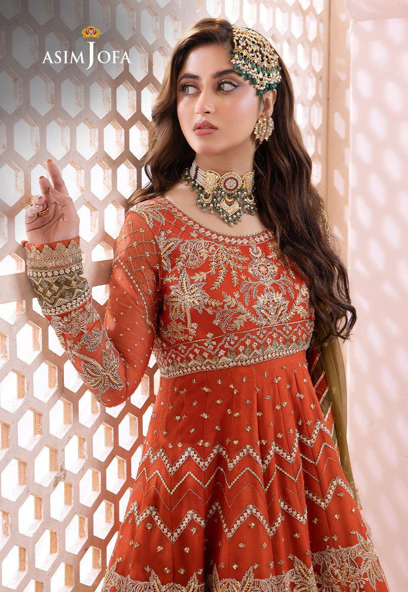 ASIM JOFA chiffon embroidered frock