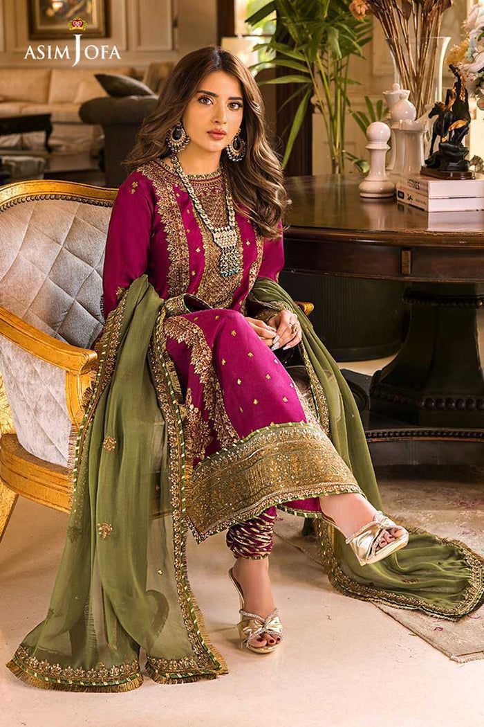 ASIM JOFA chiffon embroidered