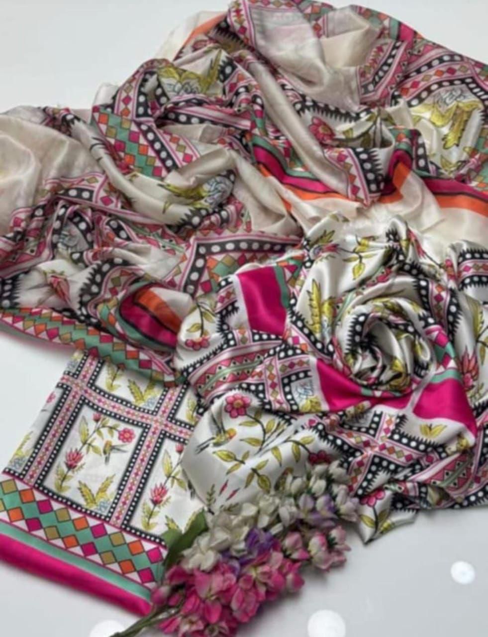 shamooz silk printed unstitched 3pc