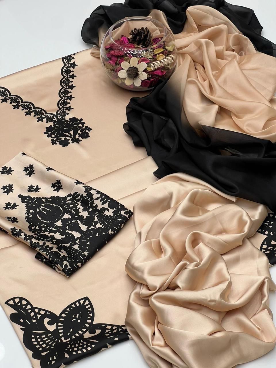 shamooz silk printed unstitched 3pc