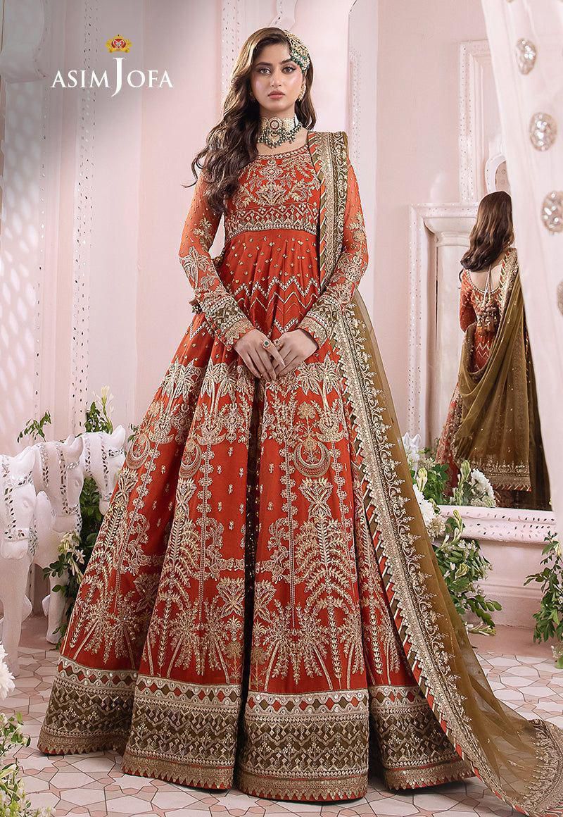 ASIM JOFA chiffon embroidered frock