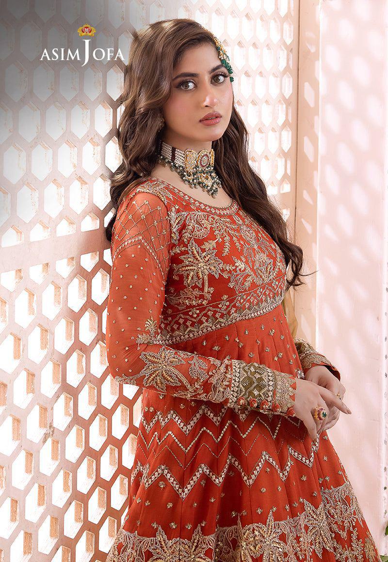 ASIM JOFA chiffon embroidered frock