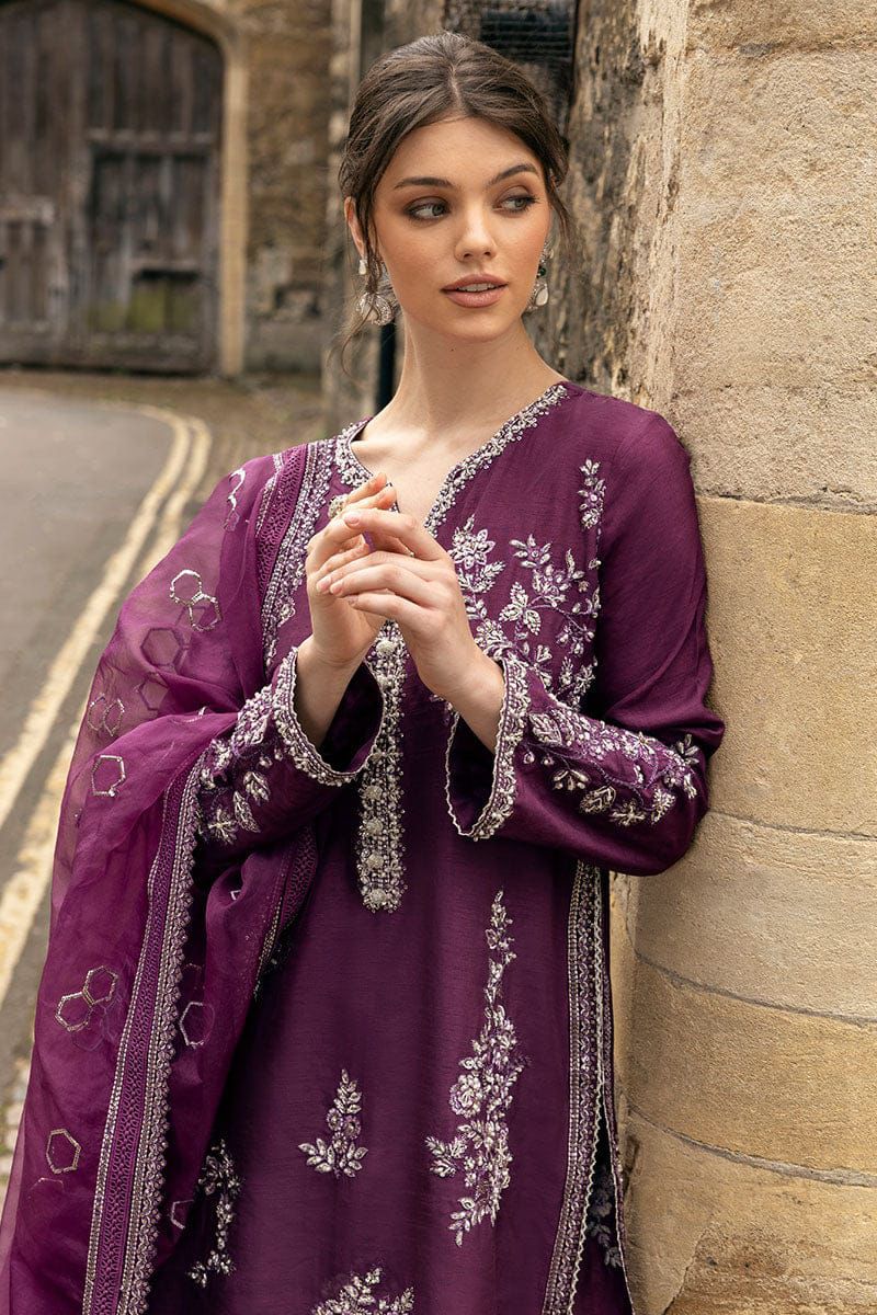 MUSHQ organza embroidered hand embellished luxury unstitched 3pc