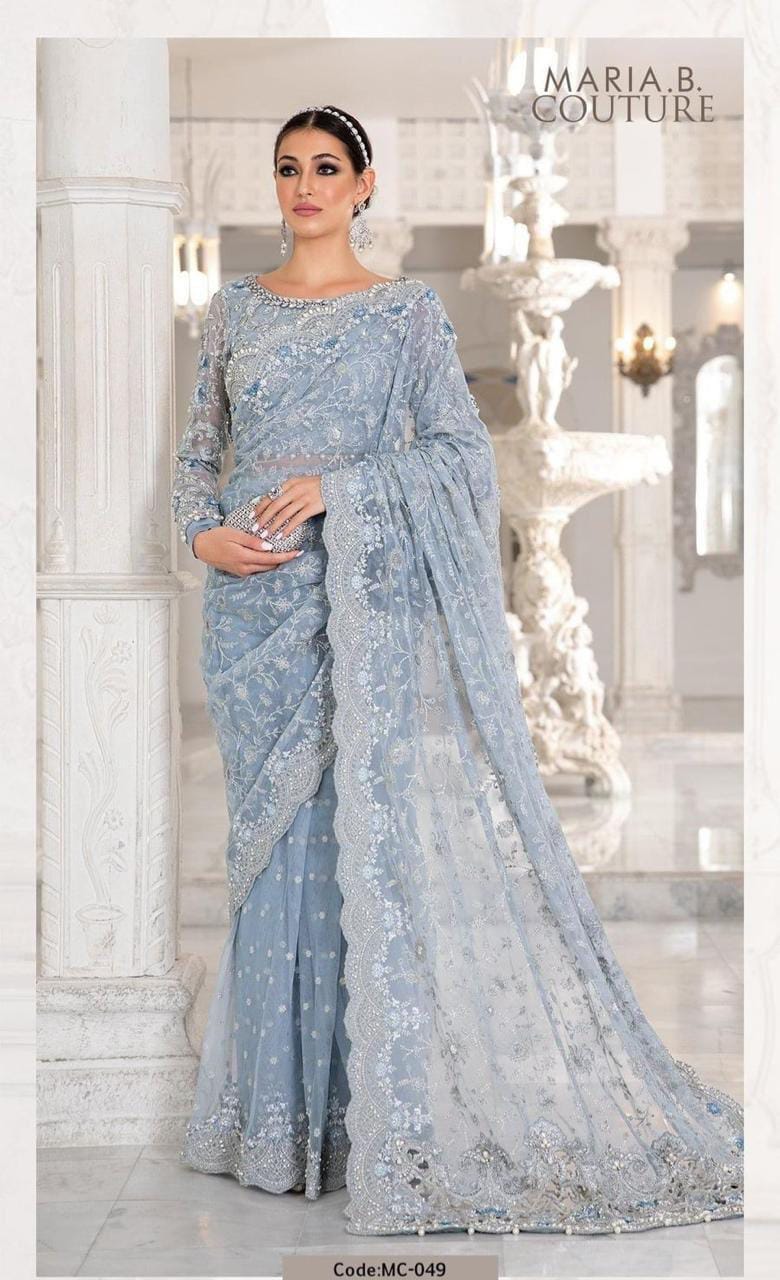 MARIA.B net saree embroidered hand