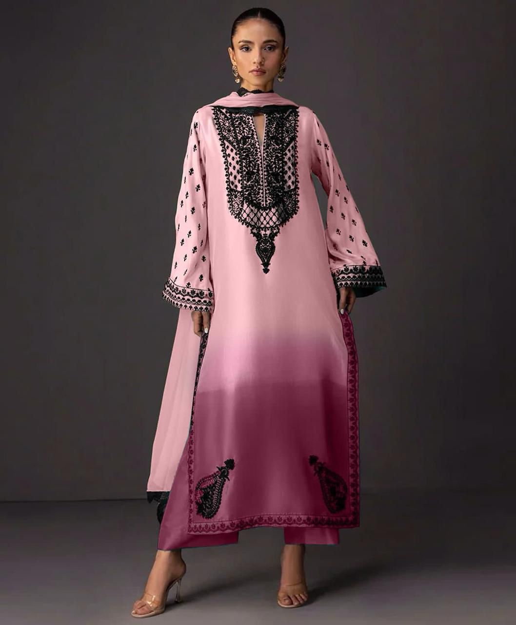 shamooz silk printed unstitched 3pc