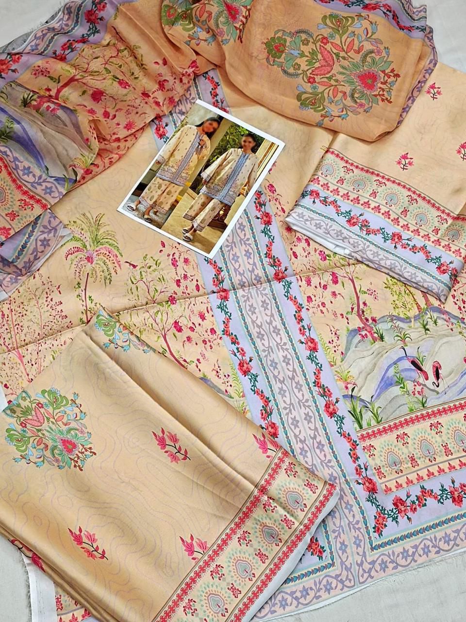 shamooz silk printed unstitched