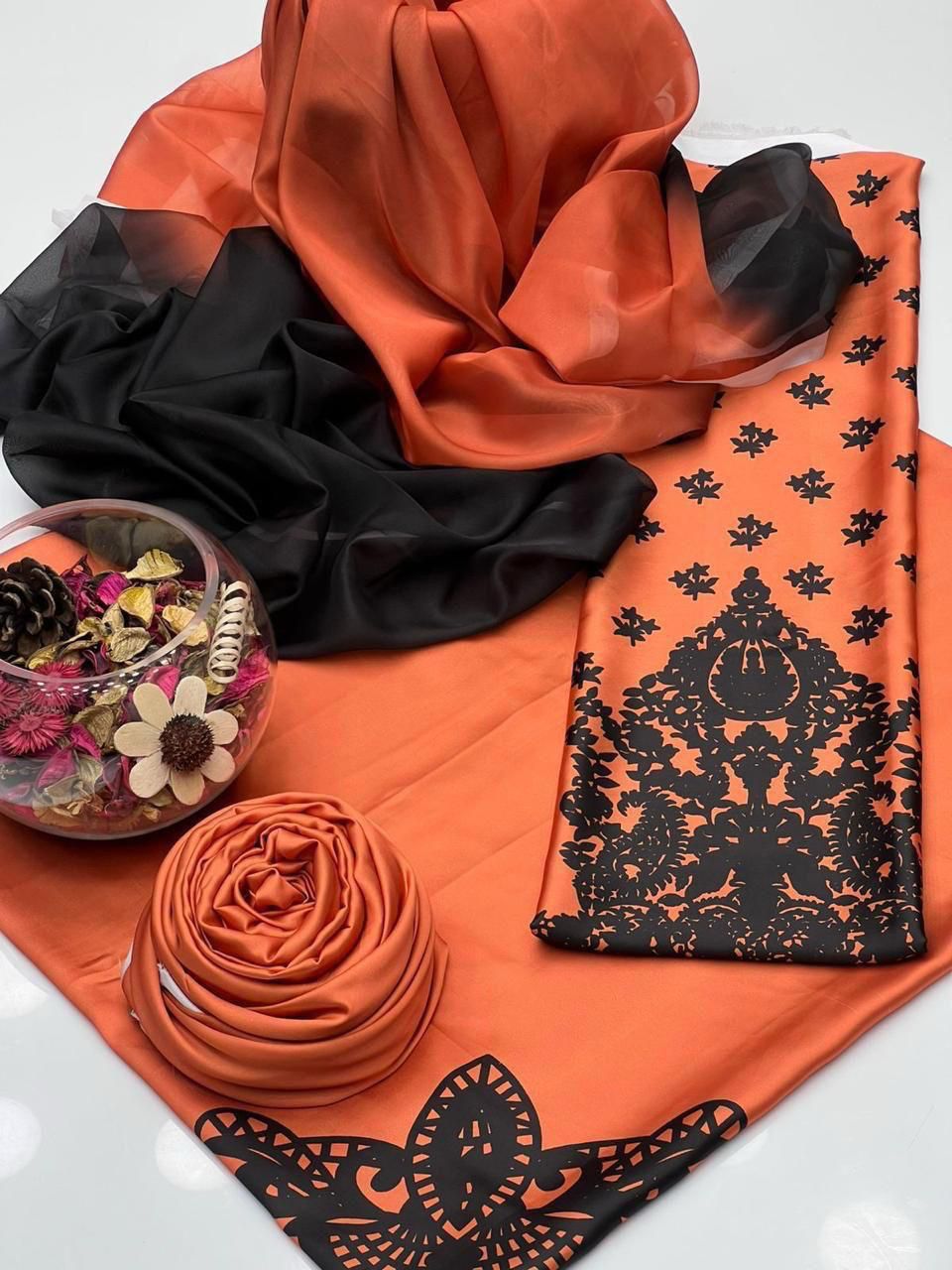 shamooz silk printed unstitched 3pc