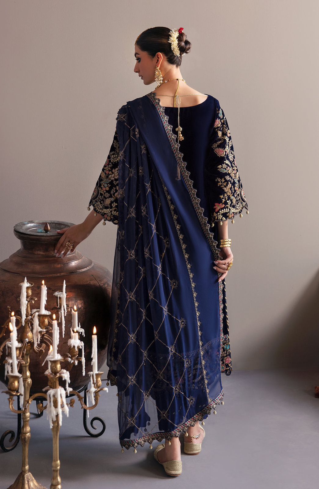 velvet embroiderd hand emblished luxury